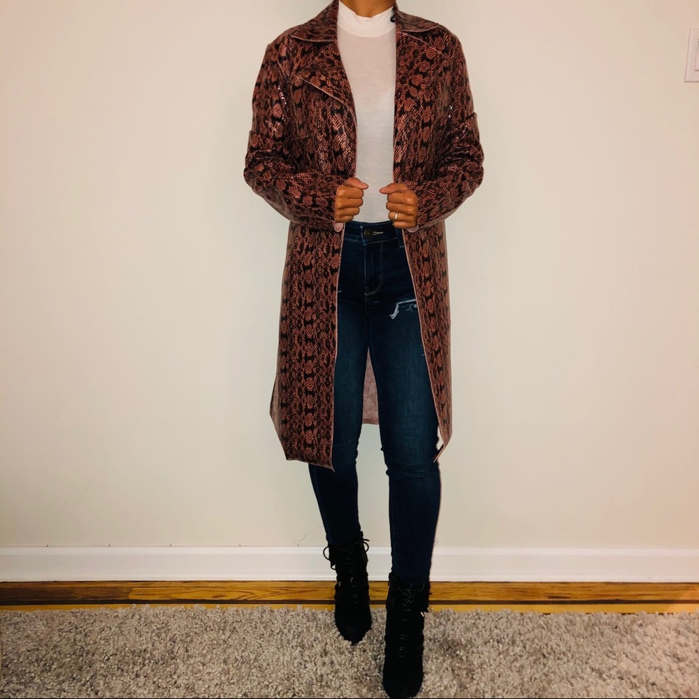 BRAND NEW Snake Print Trench